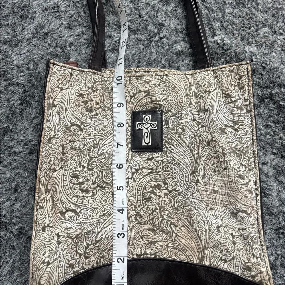 Elegant brown and Cream Tote Bag - Picture 13 of 13